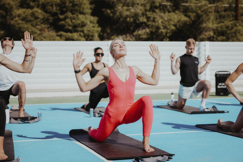 Yoga session fitness creator bootcamp